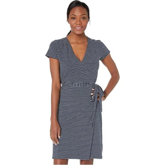 Pact | Dresses | Pact Wrap Dress Navy White Striped Size L | Poshmark Pact | Dresses | Pact Wrap Dress Navy White Striped Size L | Poshmark